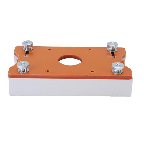Wood Trimmer Router Base, 2 in 1 Aluminum Alloy Slotting Bracket, 65mm Inside Diameter Fit Bracket with Precision Cut, Ideal for Chamfering, Grooving & Curved Cutting in Kuwait