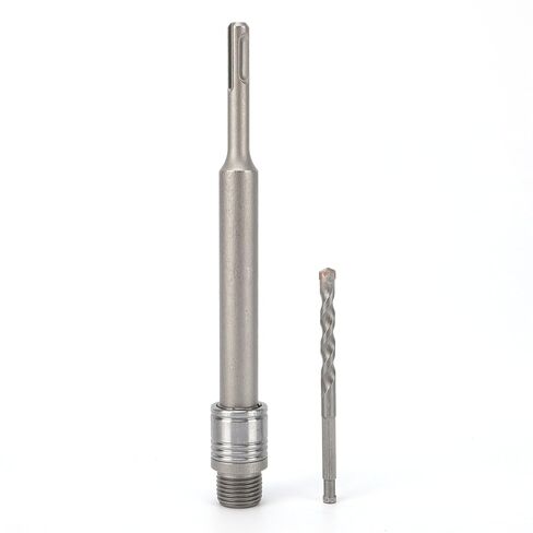 Fafeicy Round Shank Connecting Rod 220mm Wall Hole Saw Connecting Rod with Center Drill Bit for Electric Hammer Concrete Drilling Deep Reach Extension Tool in Kuwait
