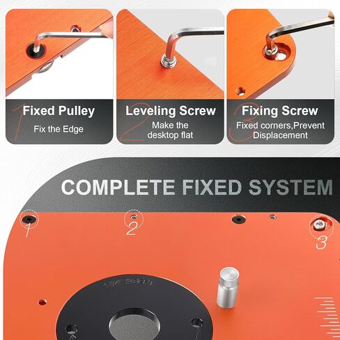 Router Lift for 3-1/2"Diameter Motors, 9-1/4" x 11-3/4"Panels, 3/4" Arc, Upgraded Clamp, Leveling Screws & Manual Crank-Operated Lifting Mechanism in Kuwait