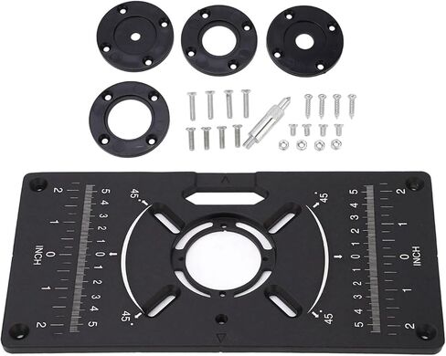 Router Table Insert Plate, Aluminum Alloy Router Plate Trimming Machine Flip Board for Woodworking or DIY Projects in Kuwait