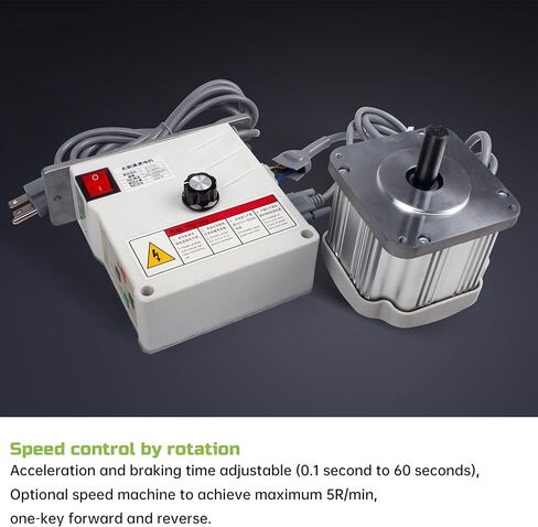 RATTMMOTOR Motor Lathe Chuck Spindle Assemblies, K11-80mm 3 Jaw Lathe Chuck with 750W 110V Adjustable Speed Brushless Servo Motor+Driver, Through Hole 16mm for Polishing/Woodworking Lathe Machine in Kuwait