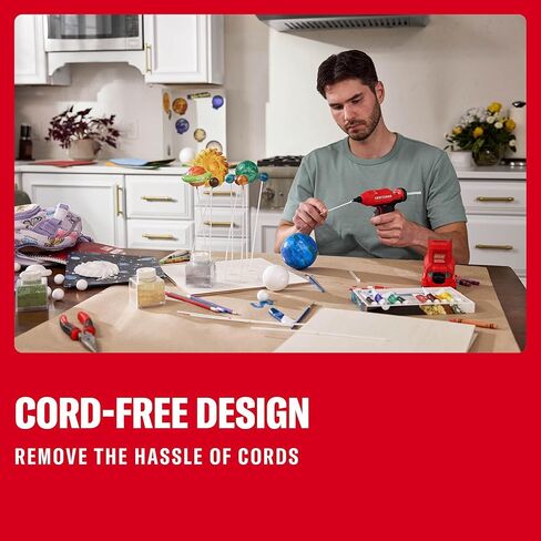 مجموعة مسدس وعصي صمغ ساخن لاسلكية صغيرة من CRAFTSMAN V20 مع ضوء LED، تسخين سريع، إعداد مزدوج لدرجة الحرارة، مدمج، تباع البطارية بشكل منفصل (CMGL100B) in Kuwait