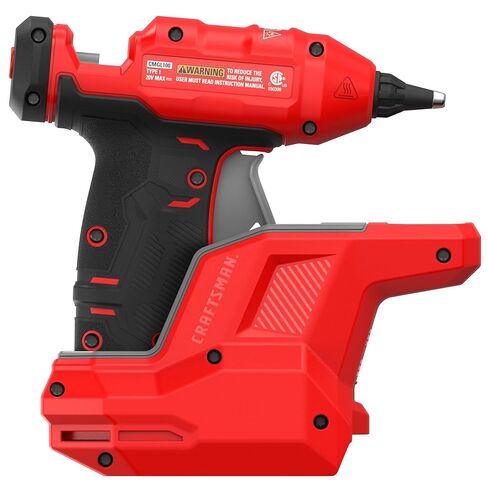 مجموعة مسدس وعصي صمغ ساخن لاسلكية صغيرة من CRAFTSMAN V20 مع ضوء LED، تسخين سريع، إعداد مزدوج لدرجة الحرارة، مدمج، تباع البطارية بشكل منفصل (CMGL100B) in Kuwait