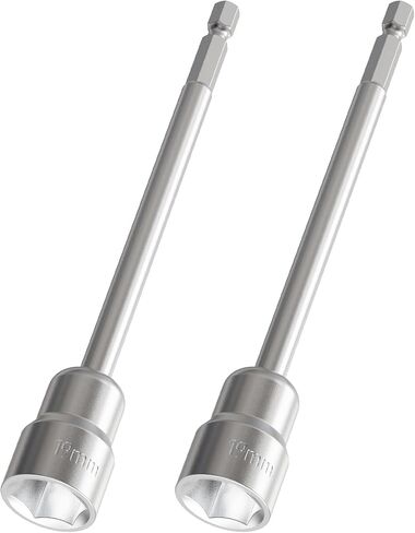 2pcs 1/4" Hexagonal Shank Socket 7mm No-magnetic Power Nut Driver Metric 65mm Length Driver Drill Bit Set in Kuwait