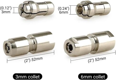 LOZLIN Angle Grinder Modified Adapter 5/8-11 Thread Straight Grinder Chuck Converter Heavy Duty Power Tool Accessory for Grinding Polishing Metalworking, 3/6mm-Silver in Kuwait
