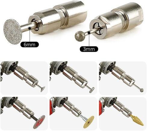 LOZLIN Angle Grinder Modified Adapter 5/8-11 Thread Straight Grinder Chuck Converter Heavy Duty Power Tool Accessory for Grinding Polishing Metalworking, 3/6mm-Silver in Kuwait