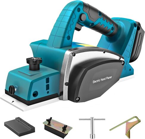 Cordless Hand Planer Compatible with Makita 18V Battery (Tool Only, No Battery), 3-1/4" Brushless Electric Wood Planer, 30000 CPM Power Planer with Precision Depth Adjustment for Woodworking in Kuwait