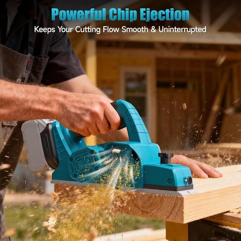 Cordless Hand Planer Compatible with Makita 18V Battery (Tool Only, No Battery), 3-1/4" Brushless Electric Wood Planer, 30000 CPM Power Planer with Precision Depth Adjustment for Woodworking in Kuwait