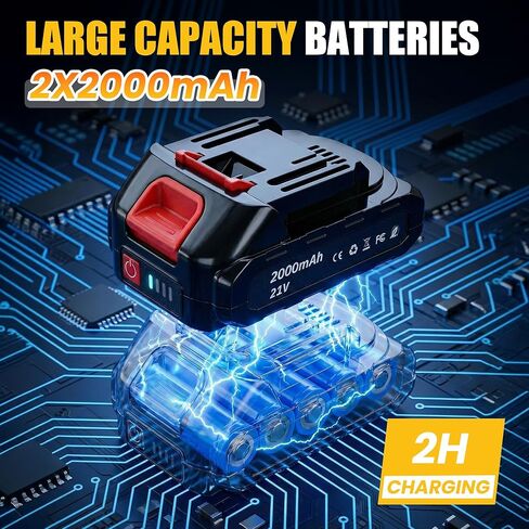 Cordless Oscillating Multi-Tool Kit with 2 Batteries, Brushless Motor, 6 Speed, 4° Oscillation Angle, 22PCS Accessories, for Cutting/Grinding/Sanding in Kuwait