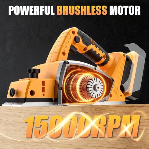 Cordless Handheld Planer Compatible with Dewalt 20V Battery (Tool Only), 15000RPM Power Motor, 3-1/4 Inch Electric Hand Wood Planer for Woodworking, Carpentry, and Home DIY in Kuwait