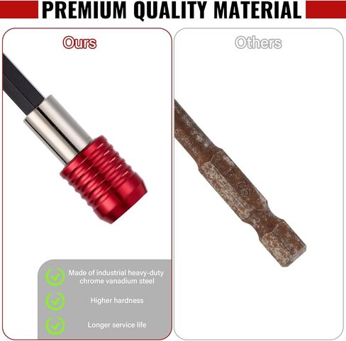 Magnetic Drill Bit Extension Set 4 Pcs (2/4/6/12’’), 1/4’’ Hex CR-V Steel Quick Release Bit Holder for Impact Driver, Screwdriver Bit Nut Drill Socket in Kuwait