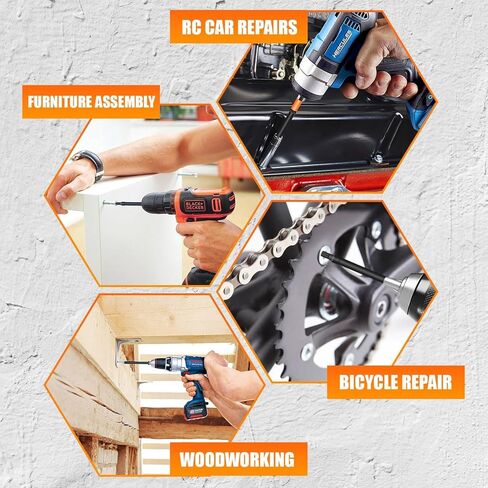 مجموعة لقم مثقاب Impact Allen Wrench، 40 قطعة مجموعة لقم سداسية طويلة 2 بوصة و4 بوصة (مترية وSAE)، فولاذ 1/4 بوصة Hex-Shank S2، مجموعة لقم مفك الصدمات، أطراف CNC مغناطيسية للحفر والسائق مع صندوق تخزين in Kuwait