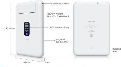 راوتر السفر Ubiquiti UniFi UTR (محول الطاقة غير متضمن)، نحيف للغاية in Kuwait