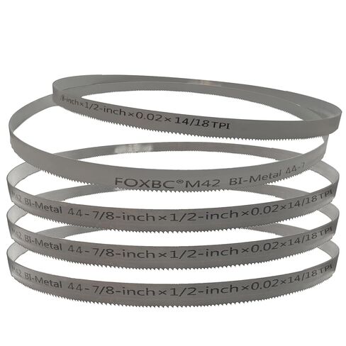FOXBC Portable Bandsaw Blades 44-7/8" x 1/2" x .020" 14/18 TPI, Replacement for DeWalt DW3986, Milwaukee 48-39-0561 Portable Band Saw, 5 Pack in Kuwait