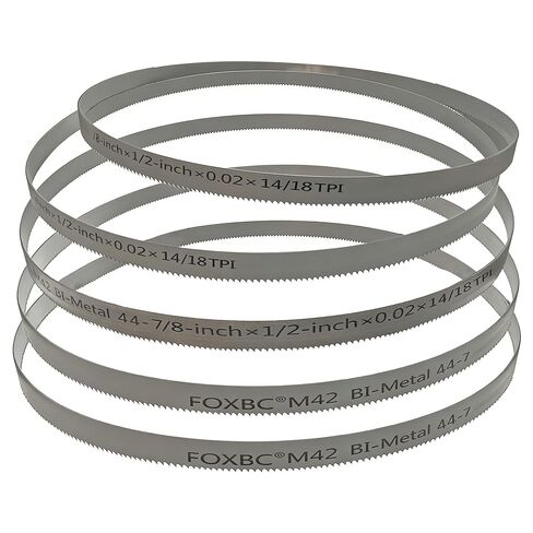FOXBC Portable Bandsaw Blades 44-7/8" x 1/2" x .020" 14/18 TPI, Replacement for DeWalt DW3986, Milwaukee 48-39-0561 Portable Band Saw, 5 Pack in Kuwait