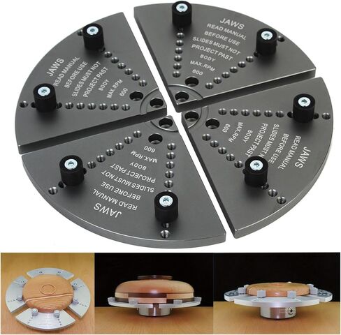10" Flat Lathe Chuck Jaws, Woodturning Bowl Chuck for Wood Lathe, Compatible with Most Standard Wood Lathe Chucks for Bowl Turning, Finishing and Polishing Bowl Bottoms in Kuwait