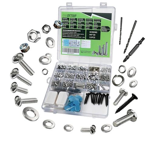 493Pcs M3 M4 M5 Screws Nuts Assortment Kit with Plastic Storage Box for Furniture Machinery Automotive DIY Projects in Saudi Arabia