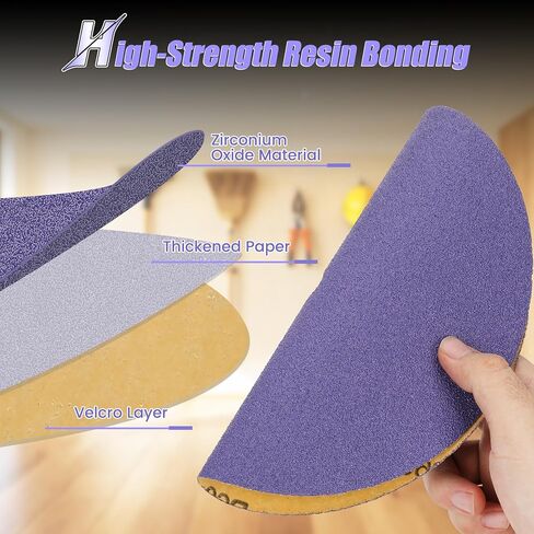 30 Pack 7" Sanding Disc for 2/3HP 500W Lawn Mower Blade Sharpener, 60 Grit Zirconia Sticky Wheel Replace 7" Lawn Mower Blade Sharpener and 10-8 Grinders Disc Paper in Kuwait