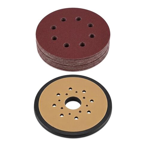 1 Pcs Sander Pads and 25 Pcs Sanding Discs Hook and Loop for Replacement for Black & Decker Sander Pad N601645 BDERO600 BDERO100 RO100B RO100K TS720 Q800K RO100 RO100 Q800K BT300，380278-00 Pads in Kuwait