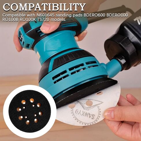 1 Pcs Sander Pads and 25 Pcs Sanding Discs Hook and Loop for Replacement for Black & Decker Sander Pad N601645 BDERO600 BDERO100 RO100B RO100K TS720 Q800K RO100 RO100 Q800K BT300，380278-00 Pads in Kuwait