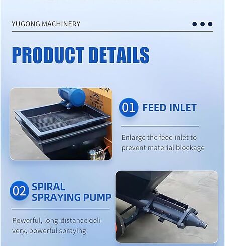 Heavy Duty Mortar Spraying Machine | Professional Tool for Reliable Material Distribution & Consistent Wall Finishes on Construction Sites in Kuwait