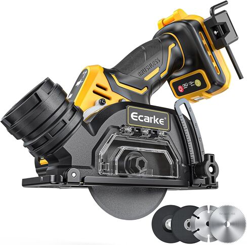 Ecarke Cordless Cut Off Tool Compatible with DeWalt 20V Battery(No Included),3" Circular Saw Brushless Motor with Blades, 20,000 RPM Mini Cut Off Tool Kit for Wood Metal Plastic Tile Stone Cutting in Kuwait