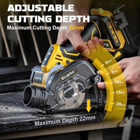 Ecarke Cordless Cut Off Tool Compatible with DeWalt 20V Battery(No Included),3" Circular Saw Brushless Motor with Blades, 20,000 RPM Mini Cut Off Tool Kit for Wood Metal Plastic Tile Stone Cutting in Kuwait