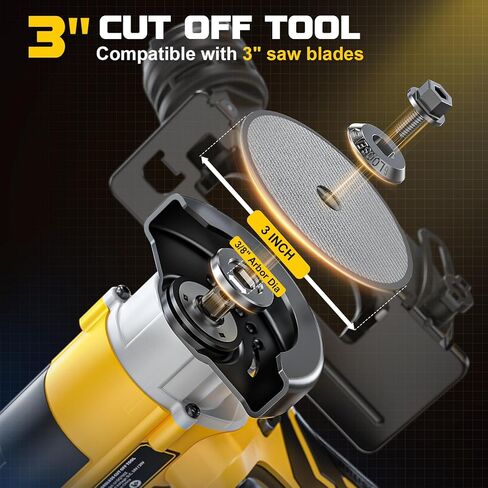 Ecarke Cordless Cut Off Tool Compatible with DeWalt 20V Battery(No Included),3" Circular Saw Brushless Motor with Blades, 20,000 RPM Mini Cut Off Tool Kit for Wood Metal Plastic Tile Stone Cutting in Kuwait