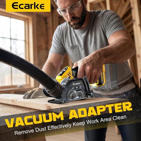 Ecarke Cordless Cut Off Tool Compatible with DeWalt 20V Battery(No Included),3" Circular Saw Brushless Motor with Blades, 20,000 RPM Mini Cut Off Tool Kit for Wood Metal Plastic Tile Stone Cutting in Kuwait