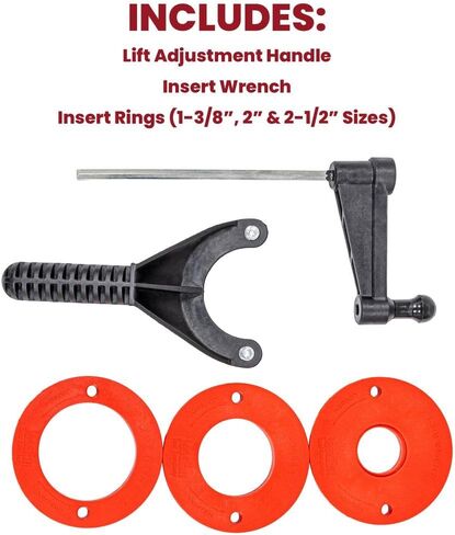 نظام رفع جهاز التوجيه JessEm Rout-R-Lift 3.5XT - ألومنيوم عالي التحمل مع لوحة علوية من الفينول - ضبط دقيق للارتفاع - سهل التركيب مع إدخالات قفل ملتوية وتغييرات في اللقم فوق الطاولة in Kuwait