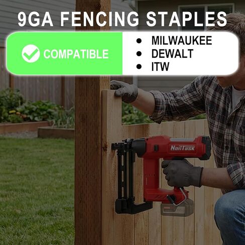 9-مقياس DCFS90 دباسة مسمار مسدس أدوات شديدة التحمل 20 فولت عمق كهربائي لاسلكي ضبط السياج مسمار أساسي (بدون بطارية) للأوتاد الخشبية لسياج أدوات المزرعة in Kuwait