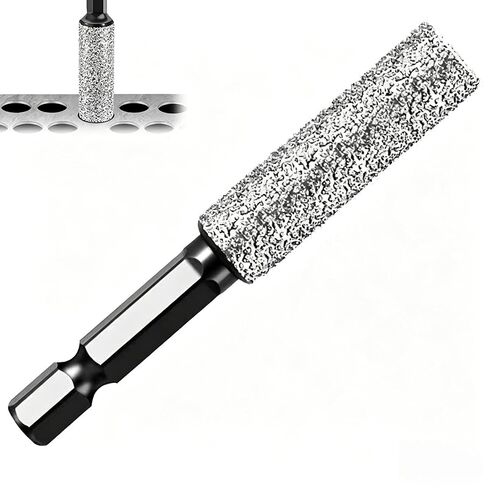 2-in-1 Hexagonal Shank Brazing Dry Drilling Specialized Hole Opener, Dry Diamond Core Drill Bits Set, 6/8/10/12mm Diamond Hole Saw Kit, Porcelain Hole Saw, Multi-Material Cutting Kit (6+8+10+12mm) in Kuwait