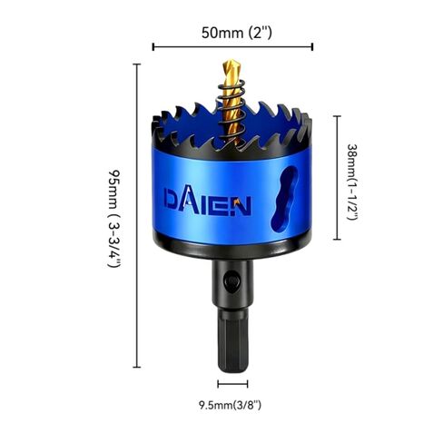 NEO DIAEN M42 Bi-Metal Hole Saw Kit for Home DIY, Woodworking & Furniture Installation | Versatile Cutter for Wood, Drywall, Plastic, PVC & Thin Metal (50mm(2")) in Kuwait