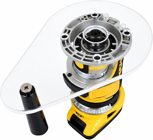 Clear Acrylic Router Base Plate with Dual Handles – Fits DeWalt DWP611 & DCW600B Compact Routers, Works with Standard Guide Bushings, 6" x 10", 3/8" Thick in Saudi Arabia