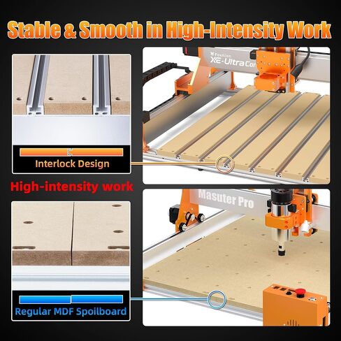 طاولة عمل FoxAlien T-slot Hybrid Spoilboard لآلة CNC ذات النواة XE-Ultra Core، مجموعة إطار قاعدة من الألومنيوم Uipgrade لقطع الأعمال الخشبية in Kuwait
