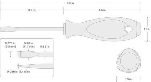 TEKTON 3/8 بوصة. مفك براغي مشقوق (4 بوصة. ساق) | DWS07324 in Kuwait
