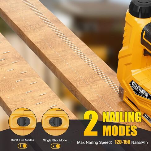 21V Cordless Nail Gun - 18 Gauge 3-in-1 Electric Brad Nailer with 2 x 2.0Ah Batteries & Charger & 1000x18GA Nails & 1000xT50 Staples & 1000x1014J Staples for DIY Home Projects & Wood Working in Kuwait