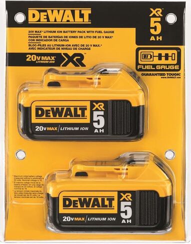 بطارية DEWALT 20V MAX XR Premium 5.0Ah (عبوة من بطاريات MAX XR 20V 5Ah) in Kuwait