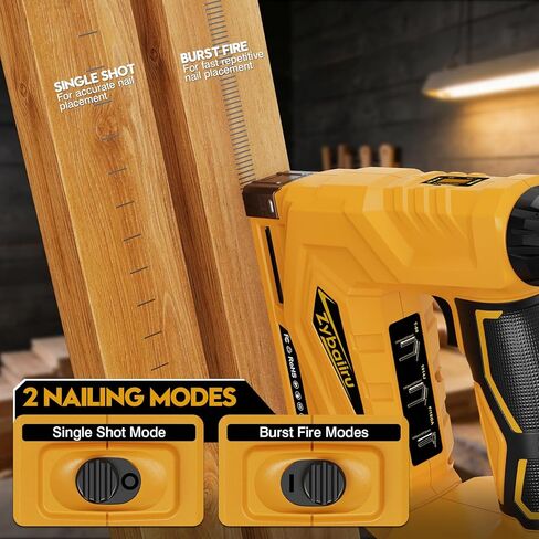 3-In-1 Cordless Nail Gun - Compatible with DEWALT 20V Battery - 18 GA Electric Brad Nailer with 1000 x 18GA Nails & 1000 x T50 Staples & 1000 x 1014J Staples for Wood & Home DIY (No Battery) in Kuwait