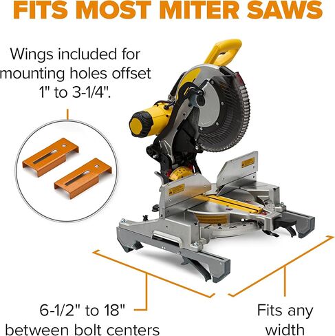 BORA Portable Miter Saw Stand 2nd Generation - Quick release Tool Mount - 114 Inches of Material Support - Universal Folding Compound Mitre Saw Stand fits Dewalt, Milwaukee, Ridgid, Bosch Chop Saws PM-4020 in Kuwait