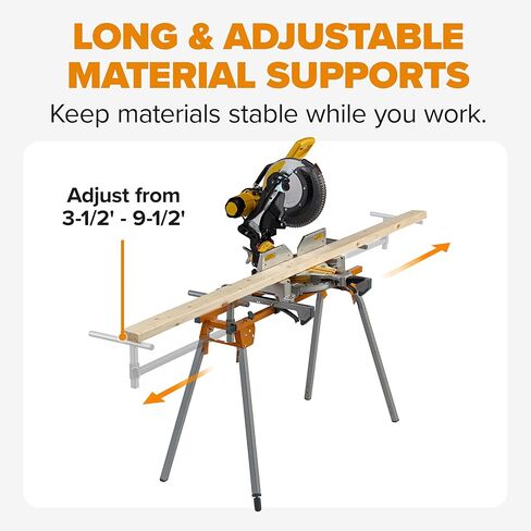 BORA Portable Miter Saw Stand 2nd Generation - Quick release Tool Mount - 114 Inches of Material Support - Universal Folding Compound Mitre Saw Stand fits Dewalt, Milwaukee, Ridgid, Bosch Chop Saws PM-4020 in Kuwait