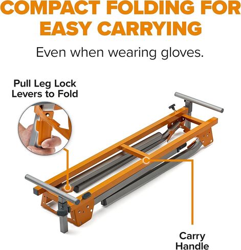 BORA Portable Miter Saw Stand 2nd Generation - Quick release Tool Mount - 114 Inches of Material Support - Universal Folding Compound Mitre Saw Stand fits Dewalt, Milwaukee, Ridgid, Bosch Chop Saws PM-4020 in Kuwait