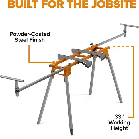 BORA Portable Miter Saw Stand 2nd Generation - Quick release Tool Mount - 114 Inches of Material Support - Universal Folding Compound Mitre Saw Stand fits Dewalt, Milwaukee, Ridgid, Bosch Chop Saws PM-4020 in Kuwait