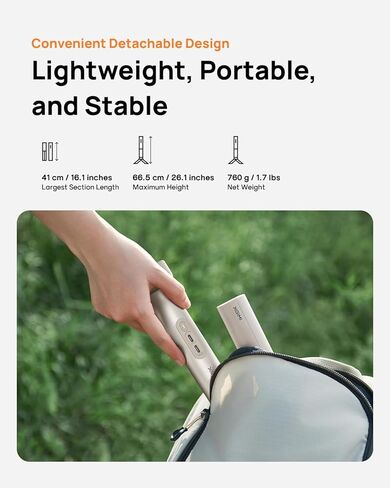 XGIMI PowerBase Stand (New) Designed for the XGIMI MoGo 2 Pro (New), Elfin Flip Plus, 20000 mAh Large Capacity Battery, 2.5H Playtime, Lightweight, Portable in Kuwait