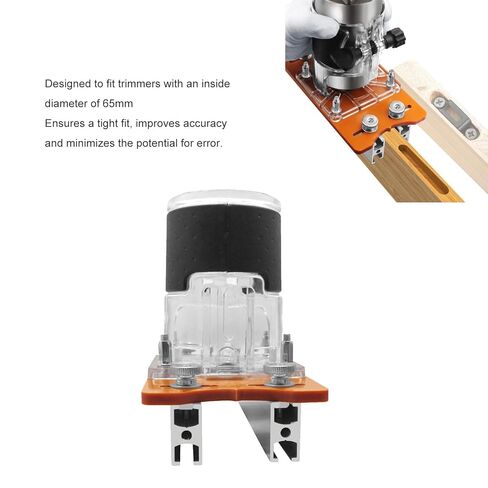 Wood Trimmer Router Base, Router Slotting Bracket for Inside Diameter 65mm Trimming Machine, 2 in 1 Compact Palm Base with 0 to 5cm Thickness Range for Carbinet Closet Furniture in Kuwait