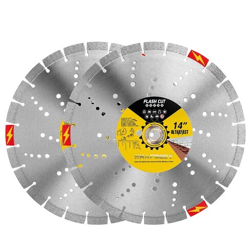 RHAPSODY 10 بوصة شفرة منشار ماسية فائقة السرعة، شفرة مجزأة للأغراض العامة، قطع الخرسانة الجافة/الرطبة، البناء، الطوب، الكتلة، الرصف، الحجر 7/8"-5/8" الشجرة in Kuwait