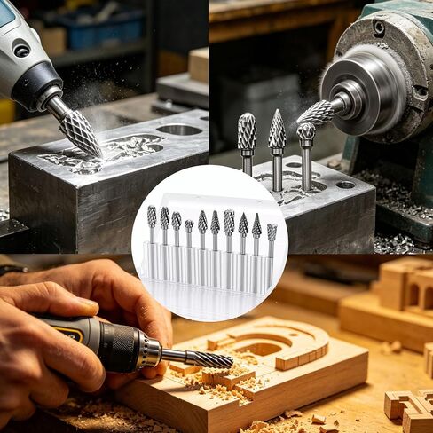 مجموعة شفرات كربيد دوارة 80 قطعة من Tnisesm لـ Dremel، تتضمن قطع لدغ نحت مزدوجة القطع من الكربيد مقاس 1/8 بوصة، وأكمام سنفرة طبلة أكسيد الألومنيوم لأعمال الخشب، والنقش، والحفر، وأعمال المعادن الفولاذية in Kuwait
