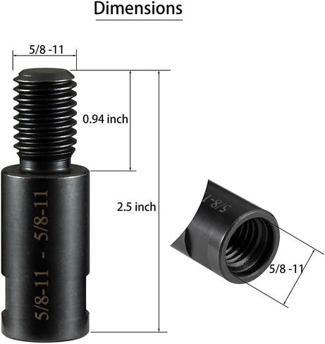 Angle Grinder Extension Rod, Buffing Wheel Extension shaft 5/8-11, Compatible with Universal Angle Grinder, Steel, 1 Pack in Kuwait