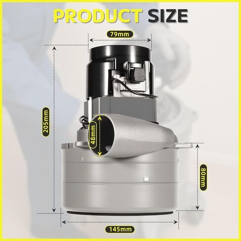 117123-00 240V Cleaner Vacuum Motor Compatible with AirVac AstroVac Beam Various Central Vacuum Systems, with Two Carbon Brushes & Gasket in Kuwait