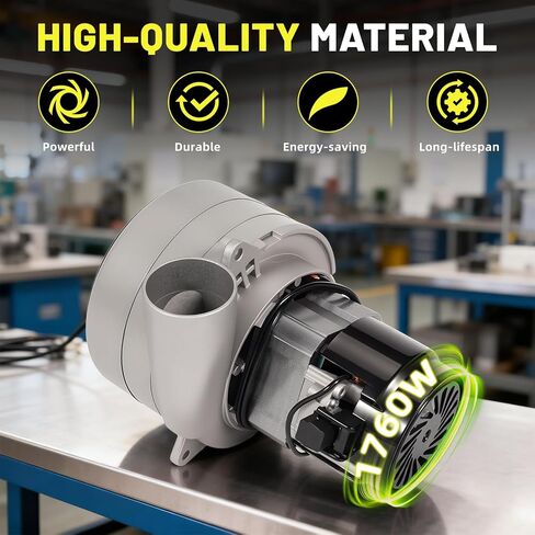 117123-00 240V Cleaner Vacuum Motor Compatible with AirVac AstroVac Beam Various Central Vacuum Systems, with Two Carbon Brushes & Gasket in Kuwait
